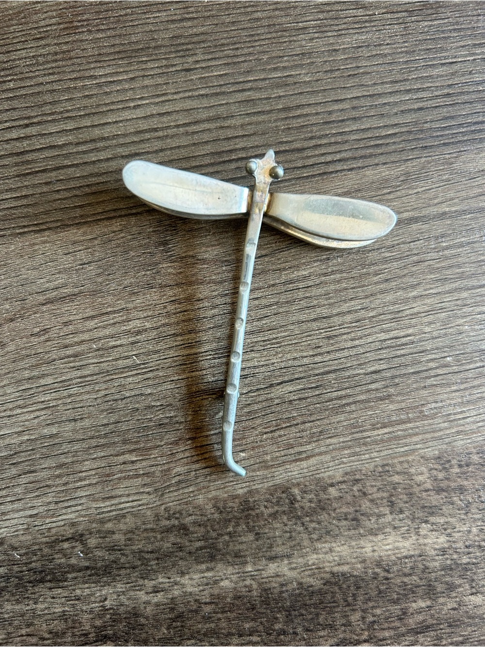 Vintage Taxco Mexican Sterling Silver Dragonfly Brooch Pin Eagle 25 Mark